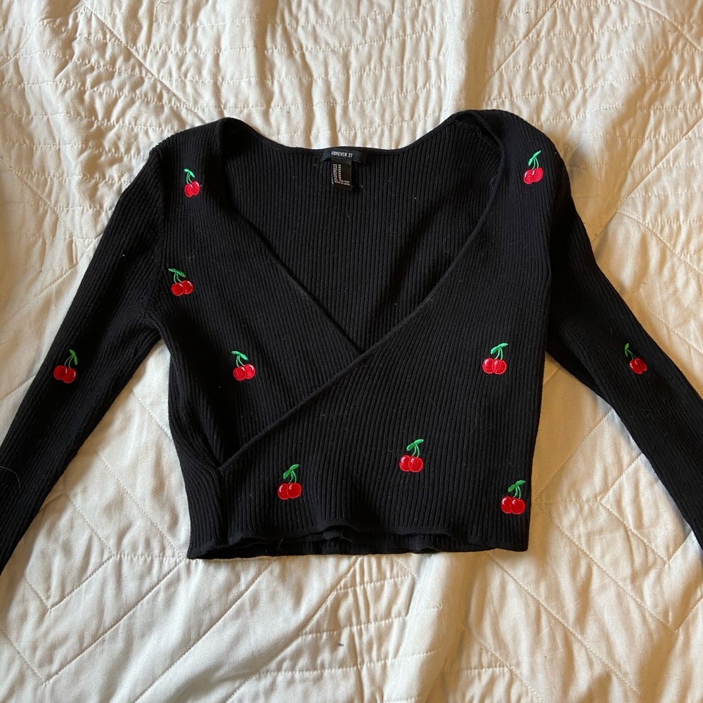 forever 21 cherry sweater 🍒